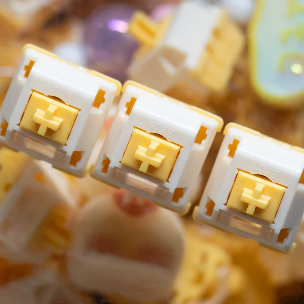 Фото Механические переключатели QVQ N2 Switch Linear Thocky, нейлон PA66 Y4, 3.6 мм, BSUN, для кастомных клавиатур, с мелкой настройкой и тонкой смазкой №4