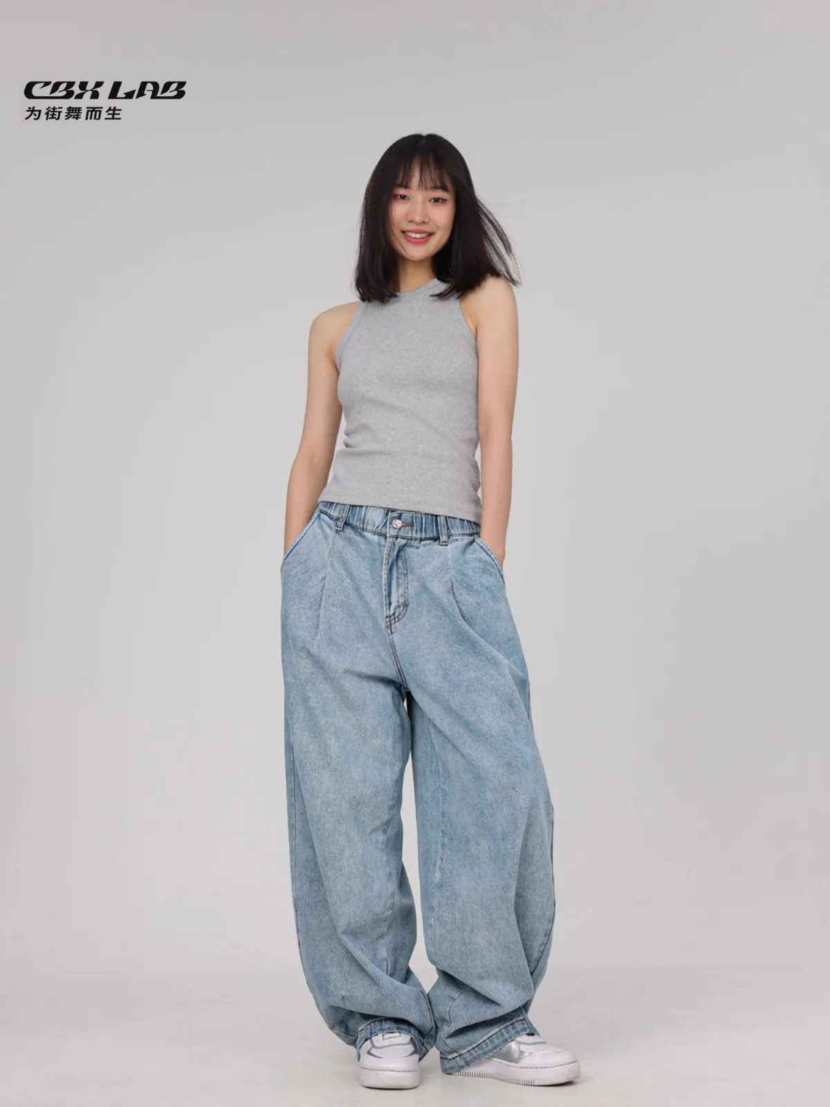 CBXLAB уличные танцевальные женские американские винтажные джинсы в стиле хип-хоп