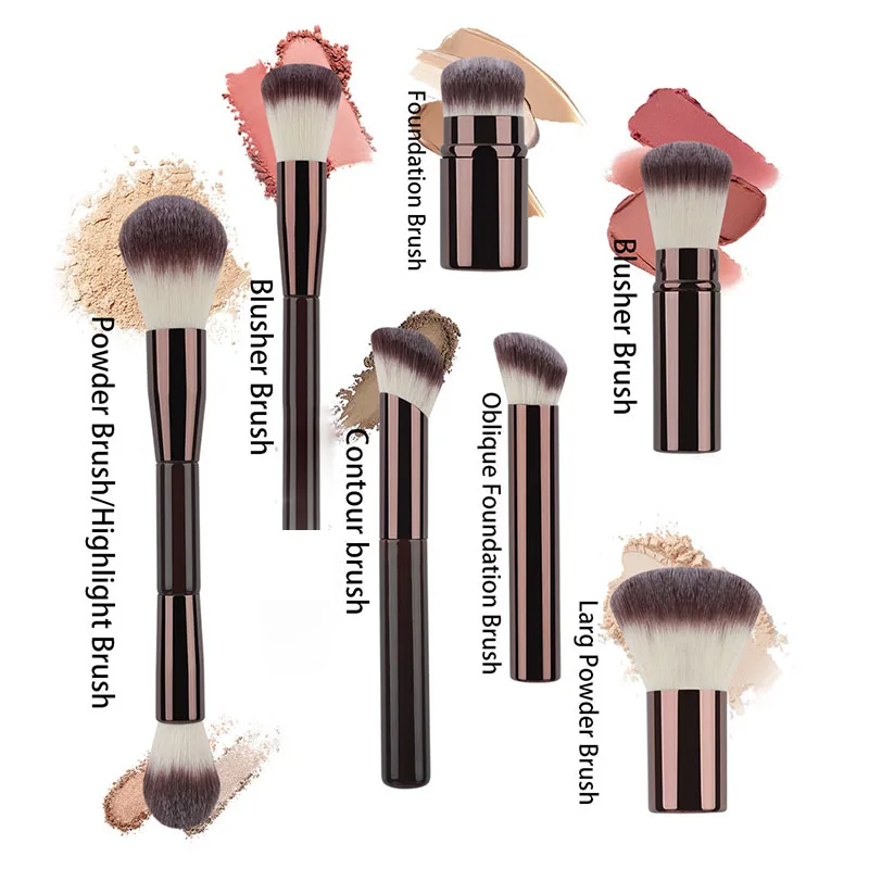 Фото Кисть для консилера с бесшовной отделкой, мягкие волосы, модный дизайн, односторонняя кисть для макияжа, косметический инструмент, изысканная сумка для хранения №2