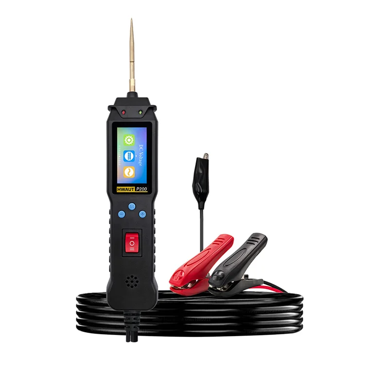 

HWAUT P200 Автомобильный тестер цепей 12 В/24 В Комплект датчиков питания Инструмент для диагностики электрической системы Измеритель напряжения и непрерывности переменного/постоянного тока