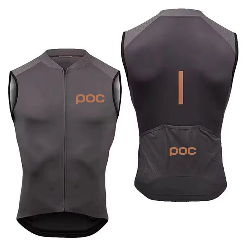2025 POC-Мужская велосипедная ветровка жилет без рукавов уличная легкая толстовка