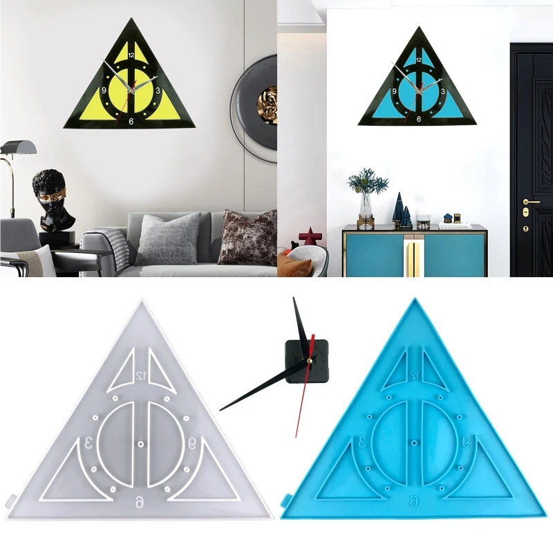 

Clock Resin Molds for Resin Large Triangle Shape Silicone Molds Epoxy Molds T8DE