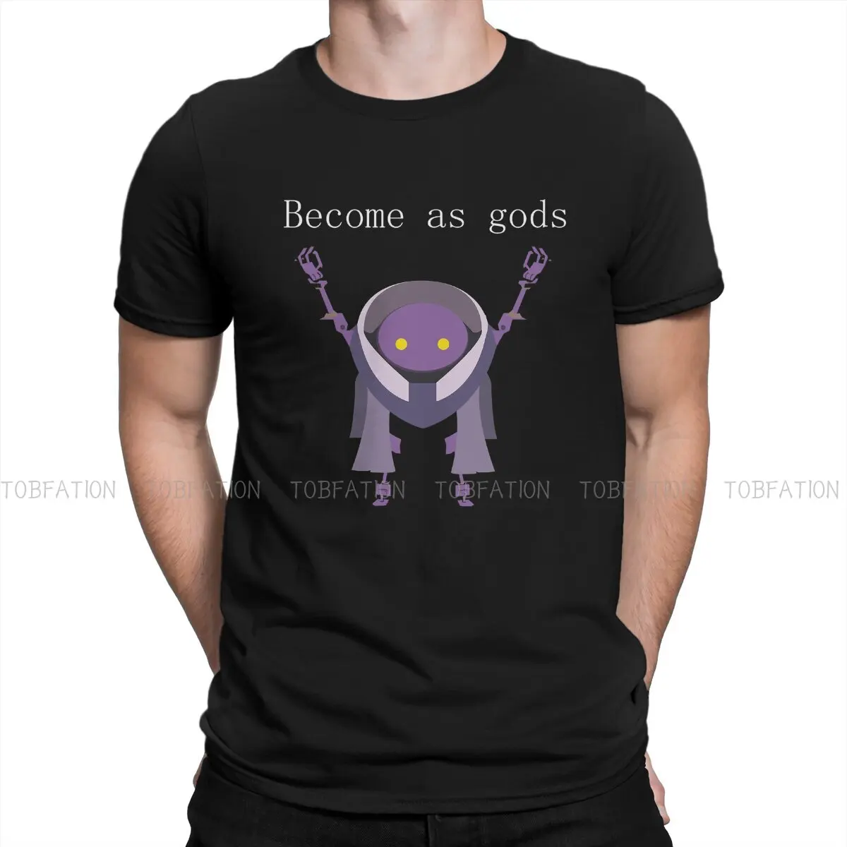 

NieR Automata Game Creative TShirt for Men Become As Gods Round Collar Pure Cotton T Shirt Hip Hop Gift Clothes Streetwear 6XL