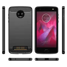 Case For Motorola Moto Z2 Play XT1710 Carbon Fiber Silicone TPU Back Cover For Motorola Moto Z2 Force XT1789 Cover Protector