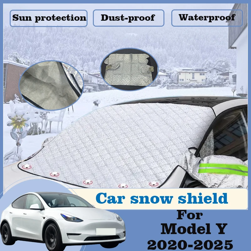 Автоморозный щиток для Tesla Model Y 2020-2025 аксессуары солнцезащитный козырек снежные