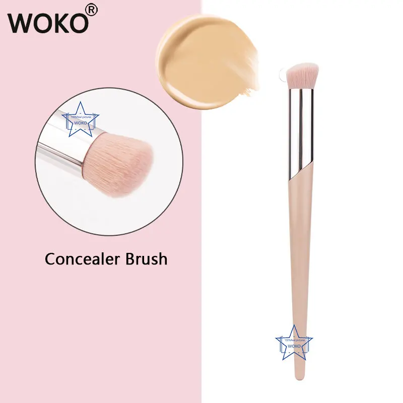 

Concealer Makeup Brush Fashion Fenty Style Makeup Brush Pink Synthetic Hair Angled Concealer Brush Eye Contour Foundation Brush