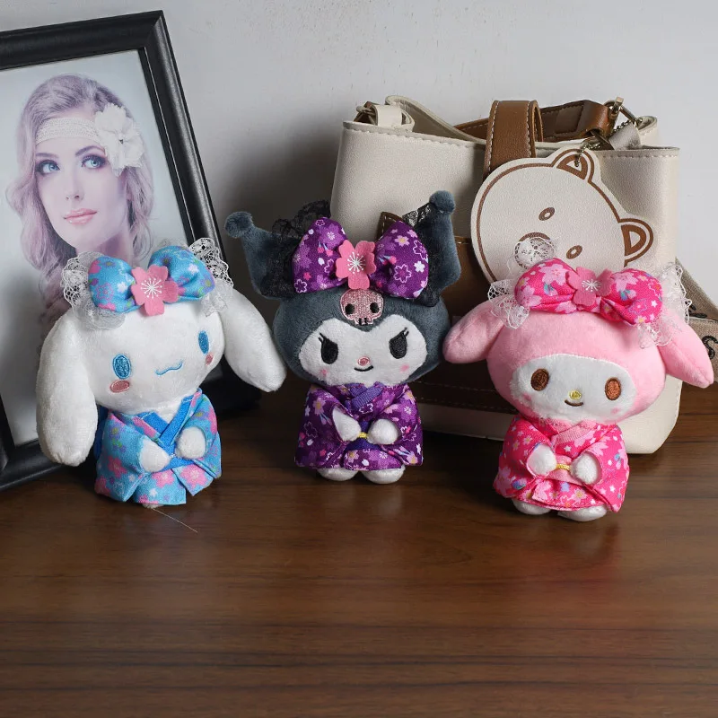 

Sanrio Plush Doll My Melody Kawaii Cute Anime Cinnamoroll Cartoon Plush Doll Pendant Decorate Key Chain Toys Girl Christmas Gift
