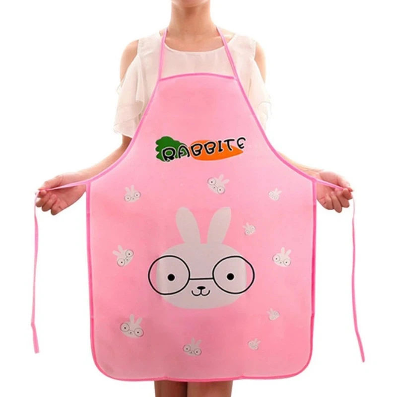 

Lovely Women Kitchen Apron Princess Cartoon Cute Plastic Animal Sleeveless Master Cooking Baking Accessories Household Cleaning