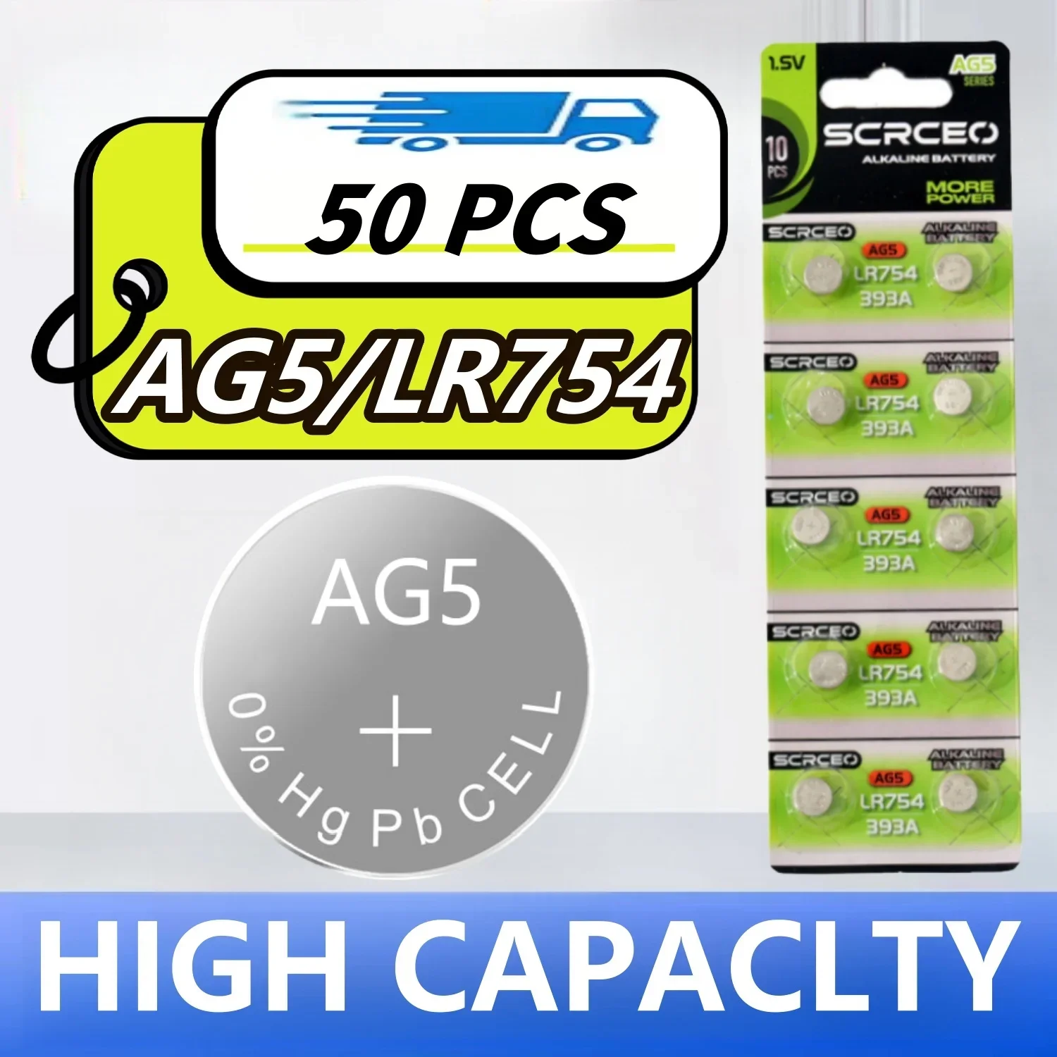 Кнопочные батарейки AG5 LR754 1 55 В LR754SW LR48 для часов игрушек