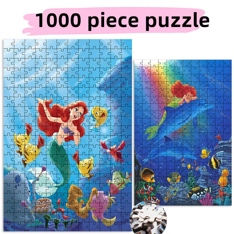 

Disney Puzzle The Little Mermaid 1000 Pieces Cartoon Puzzles Educational Toy Children Learning Education Adults Collection Hobby