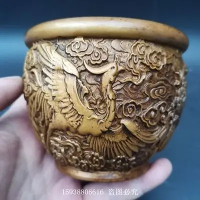 

Exquisite antique double phoenix cylinder ornaments