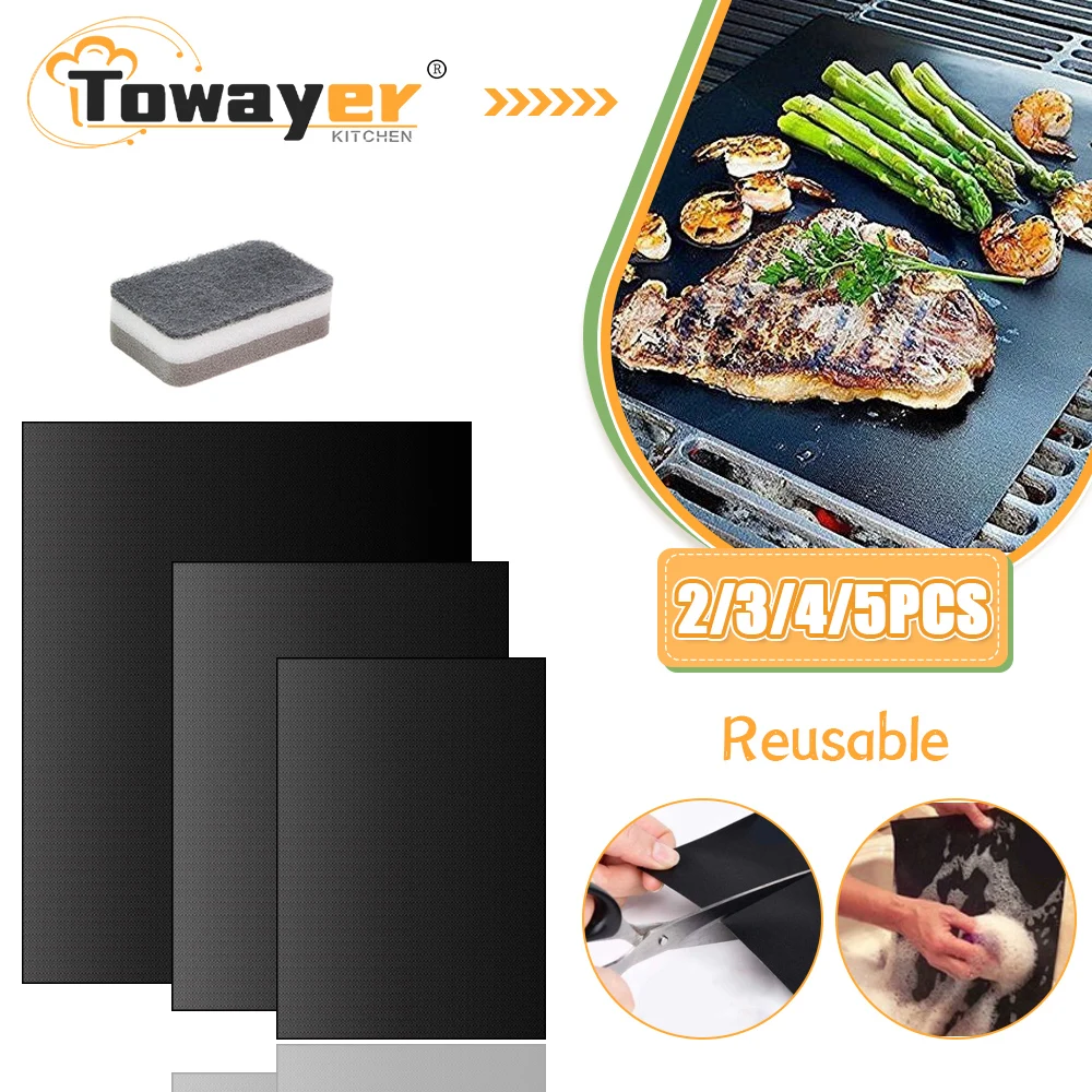 

2-5 шт., антипригарные коврики для барбекю и гриля