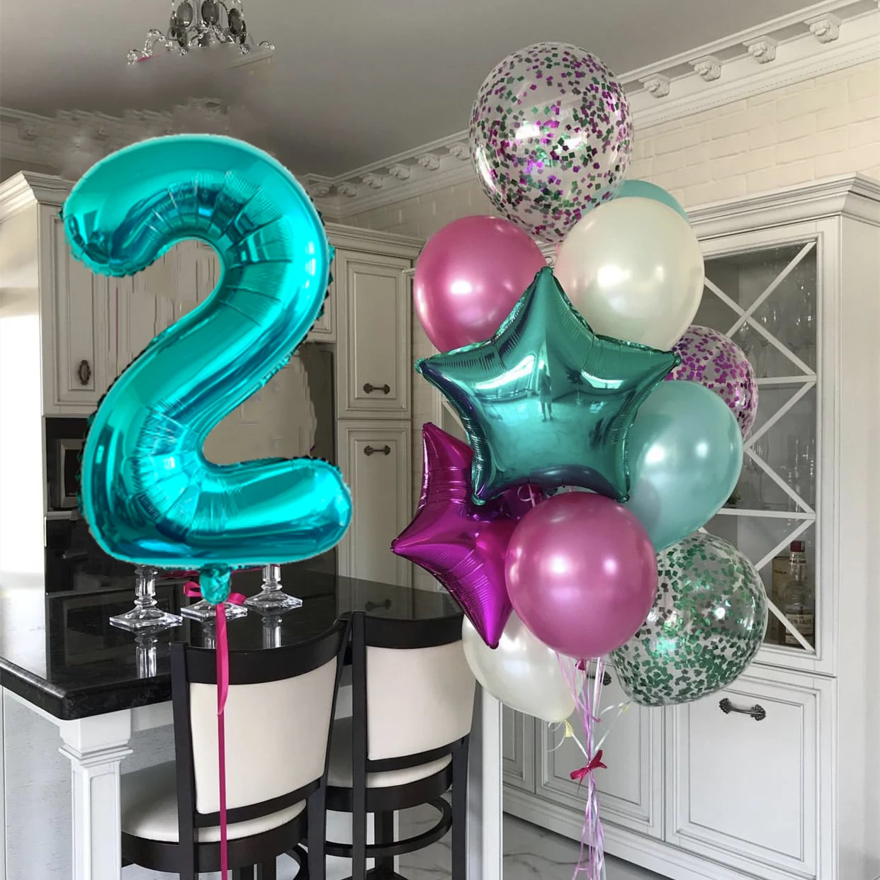 Воздушные шары на день рождения для мальчиков и девочек 12 шт. 40 дюймов радужные