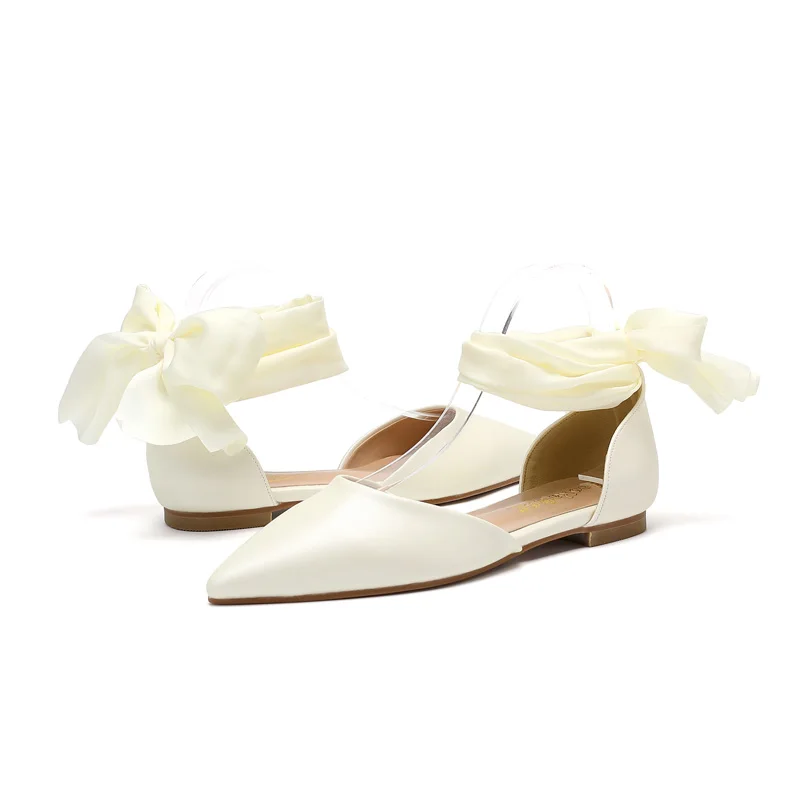 Женские сандалии VIOCNE на плоской подошве роскошная обувь с острым носком и