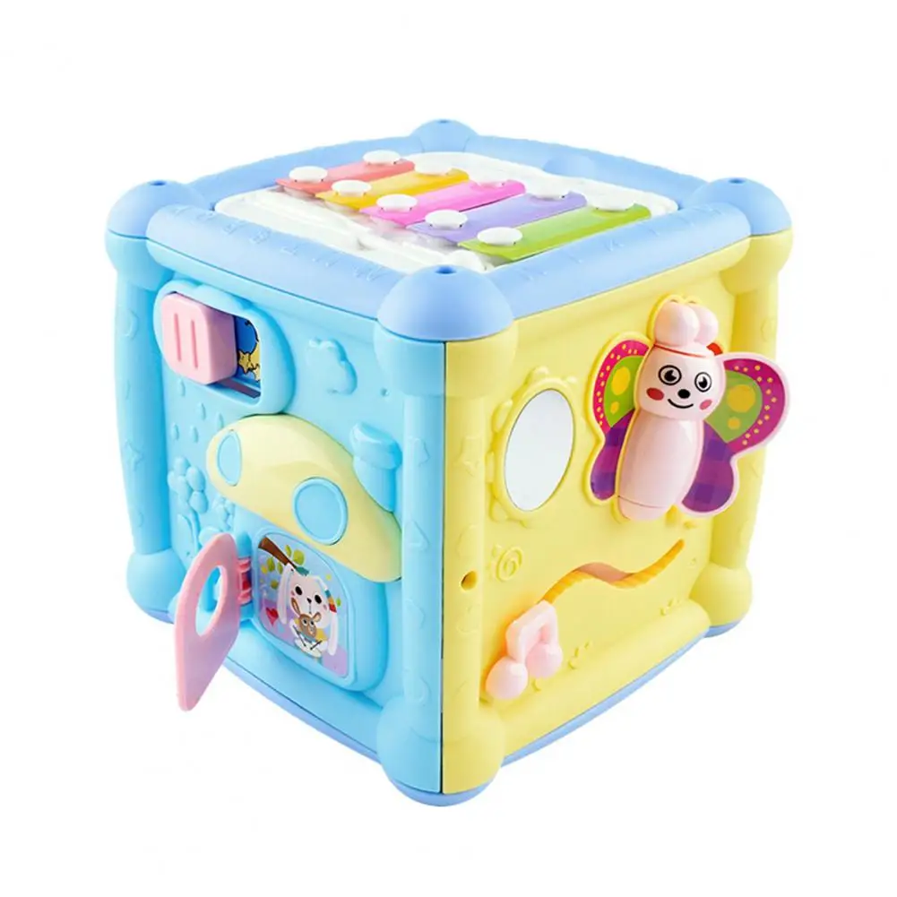 Lovely Appearance Cartoon Boys Girls Preschool Musical Cube Toy Baby 5