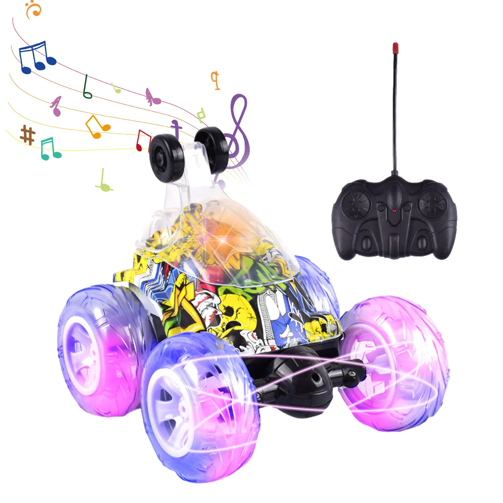 

RC Car Toys Remote Control Vehicle 2.4GHz Cars Remote Controlled RC Stunt Car Toy Double Side Flip Toy Cars For Kids Adults