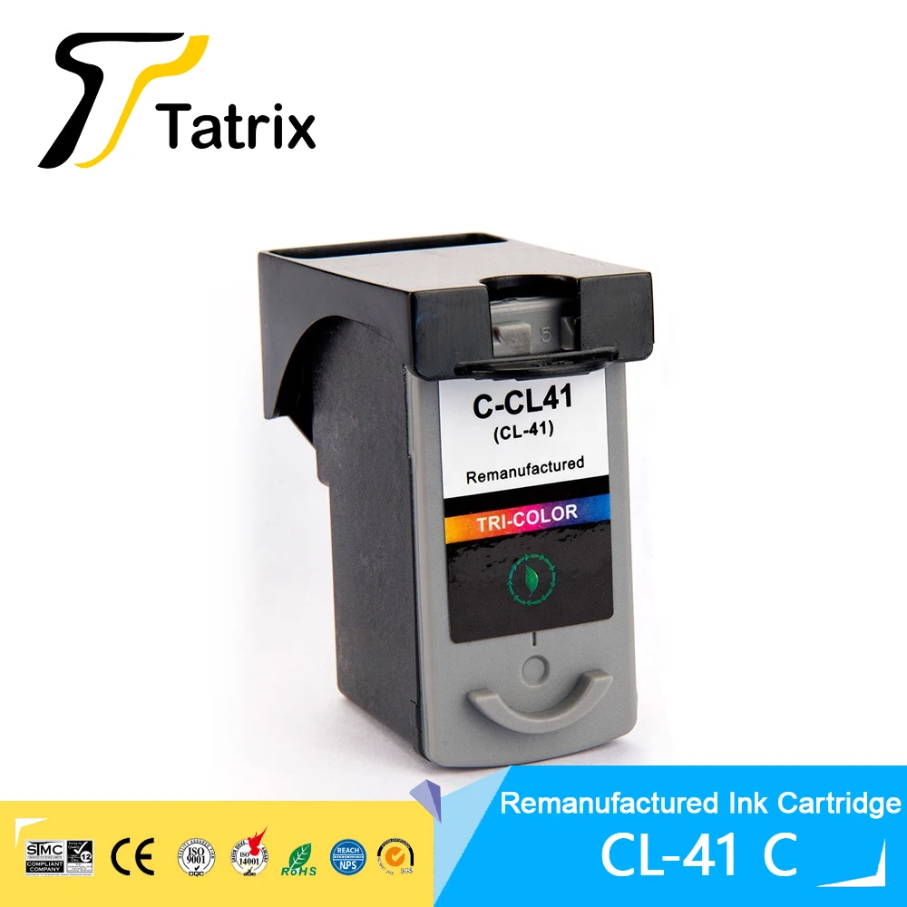 Фото Цветной Восстановленный чернильный картридж Tatrix PG 40 CL 41 PG-40 PG40 CL41 для принтера Canon Pixma IP188 IP 1800 MP140 №3