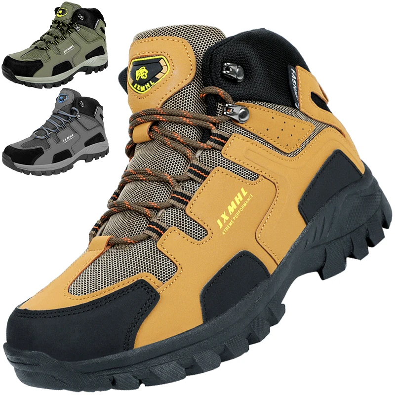 Fashion Unisex Large Size Outdoor Anti-Slip Wear Resistance Hiking Shoe Teenagers Climbing Shoes Casual Sport Footwear 37-47#