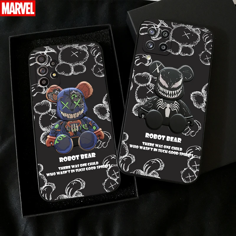 

Marvel Cute Spiderman Venom Bear Phone Case For Samsung Galaxy A11 A12 A21 A21S A22 A30 A31 A32 A50 A51 A52 A70 A71 A72 5G Case