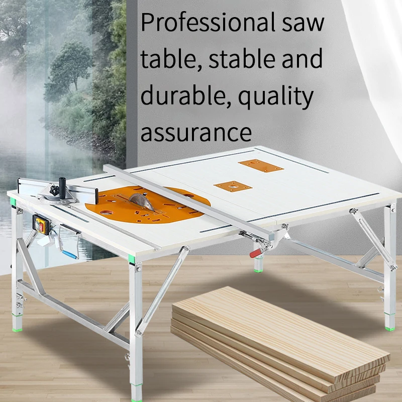 Multifunctional woodworking table saw folding saws sliding table saw decoration flip saw table small work portable table saw