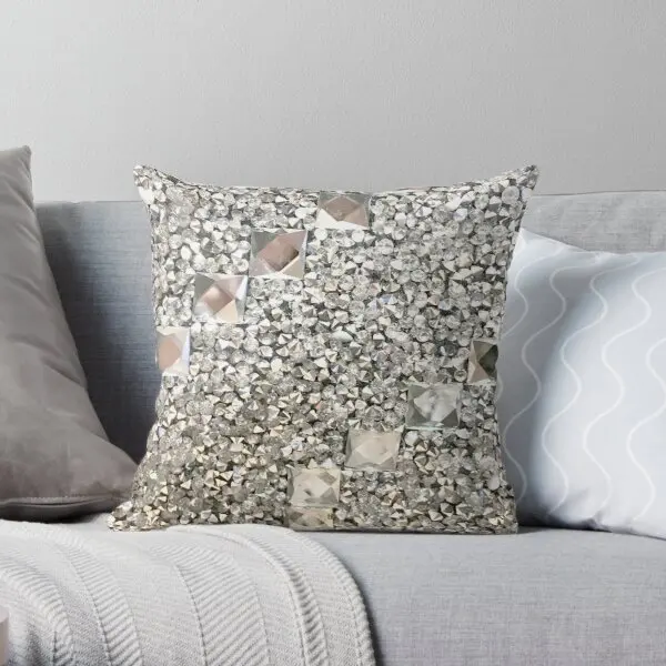 

Faux Diamond Chips And Faux Jeweled Printing Throw Pillow Cover Decor Throw Bed Soft Waist Case Anime Pillows not include