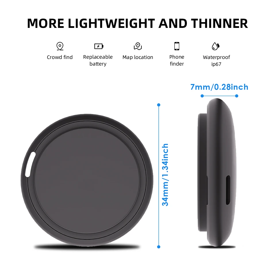 CD Smart Tag Мини-трекер для iOS, локатор для поиска автомобиля, домашних животных, детей, пожилых людей, кошелька, багажа, с функцией отслеживания и сигнализацией против потери. (art.: 3920dd013c127) - 3920dd013c127