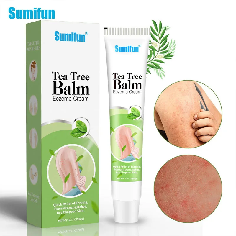 

Tea Tree Eczema Ointment Relieve Dermatitis Urticaria Psoriasis Treatment Cream Long Lasting Anti-itch Antibacterial Plaster 20g