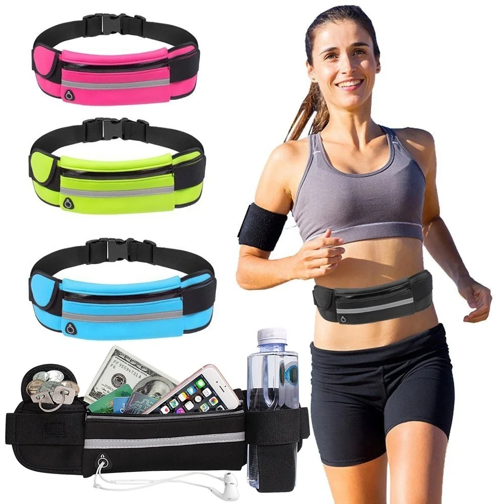 

Waist Bag Belt Bag Running Waist Bag Sports Portable Gym Bag Hold Water Cycling Phone Bag Waterproof Women Running Belt