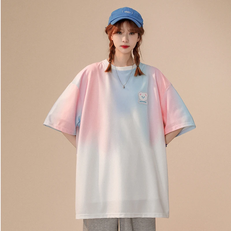 

Summer Short Sleeve T-Shirt Women Tee Shirt Loose Basic Oversize T Shirt Women Casual O-neck Women Tshirt