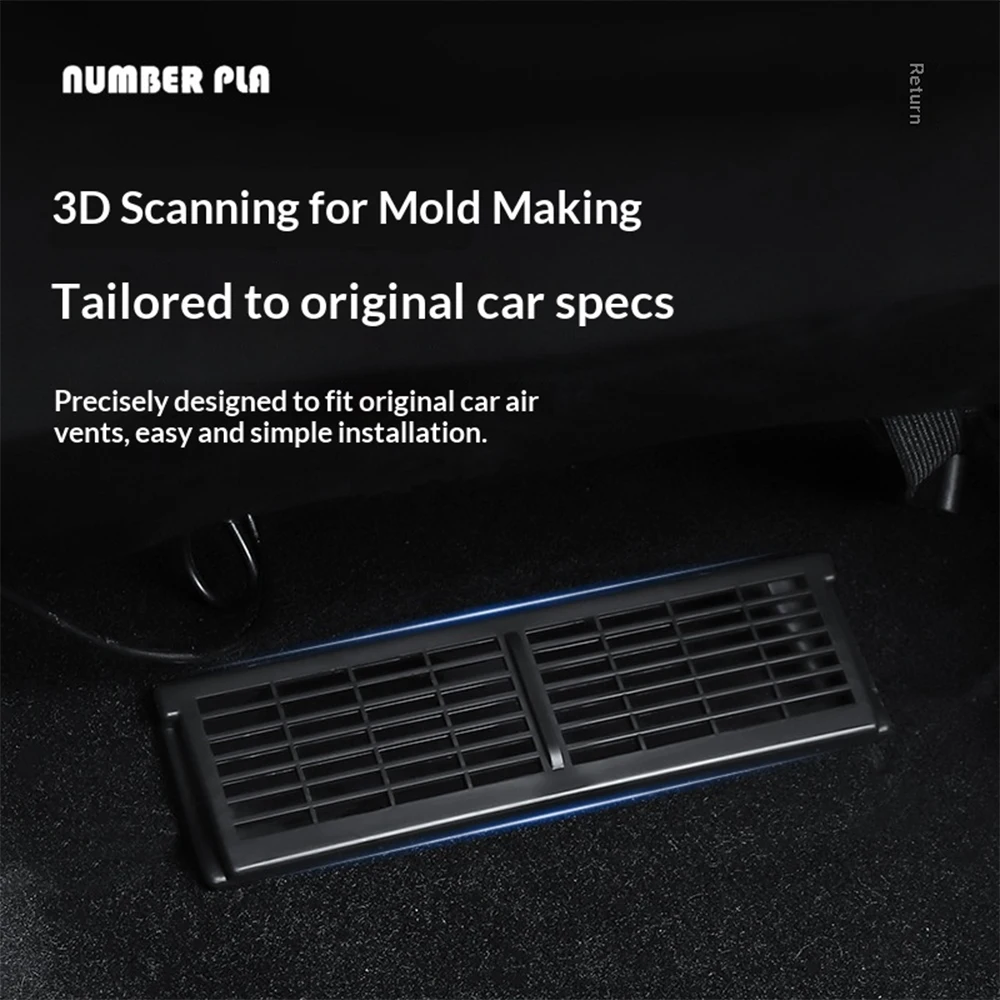Фото Накладка на воздуховод под сиденьем, аксессуары для салона для Tesla Model Y Juniper, Model 3 Highland, Model YL №2