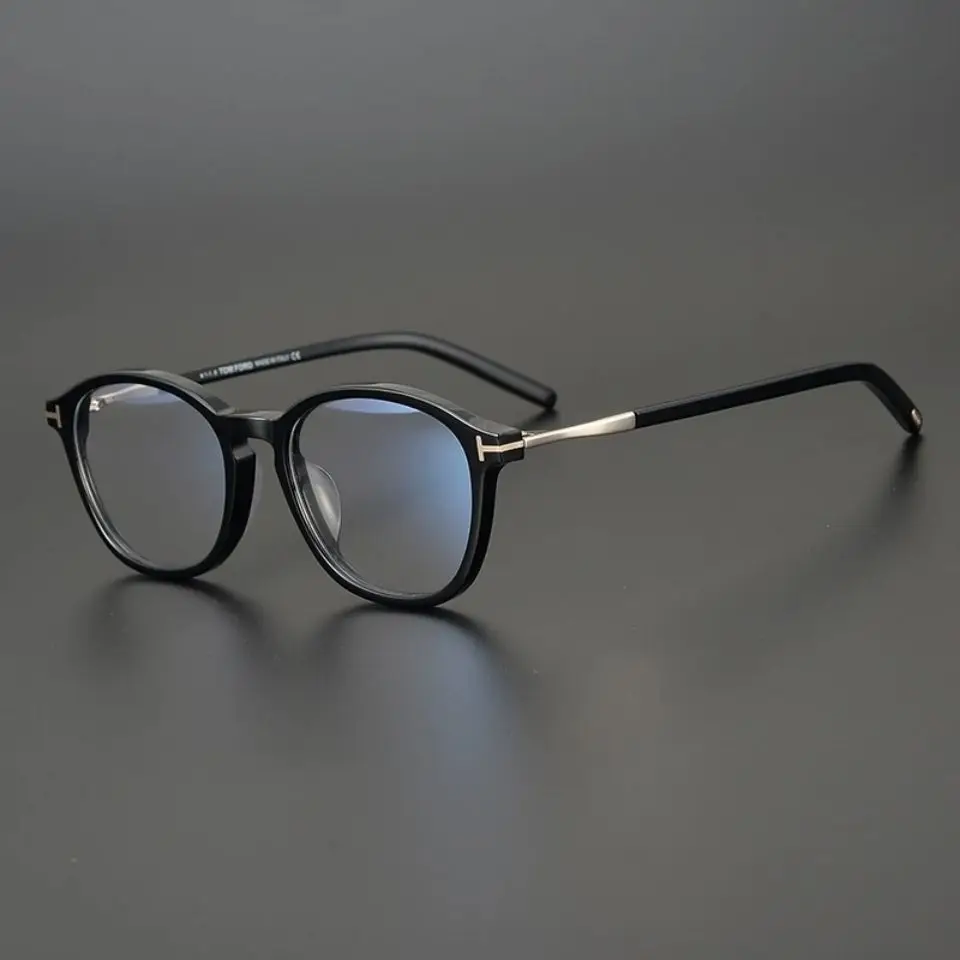 T0M luxury brand men's prescription glasses frame tf5397 women's leopard print optical computer glasses