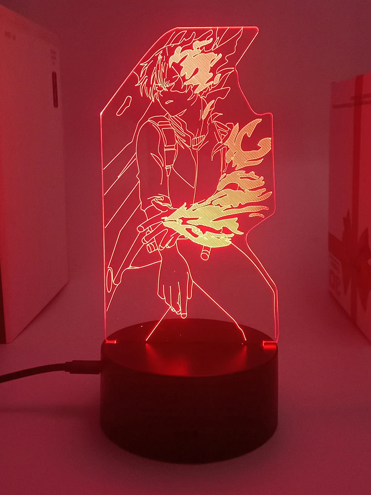

My Hero Academia boku no Todoroki Shoto 3d led lamp for bedroom manga night lights anime action figure Decoration Kawaii gift