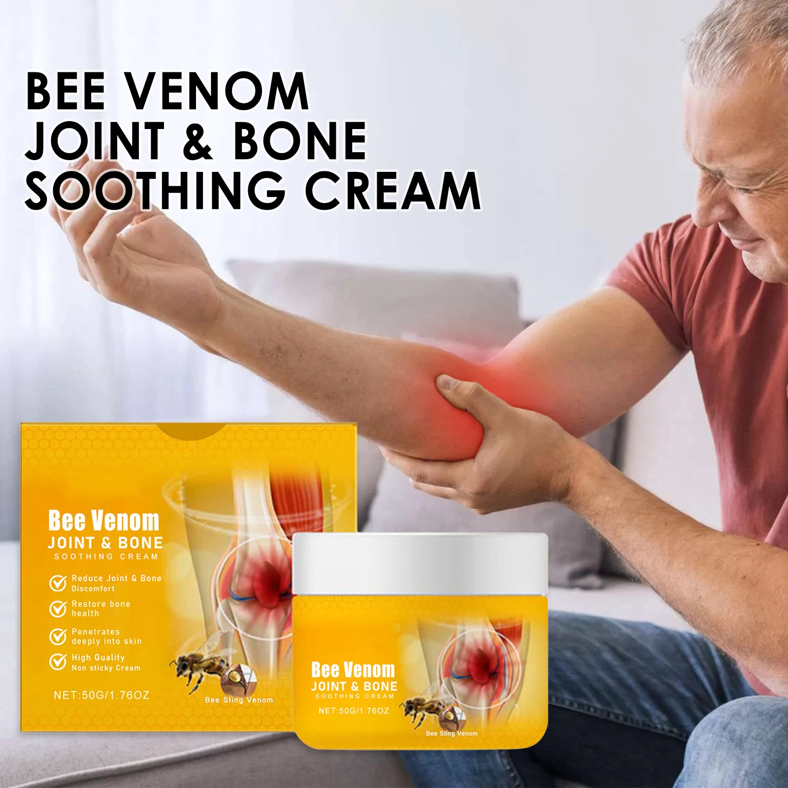 Новинка 2024 средство для снятия боли в суставах и мышцах с пчелиным ядом