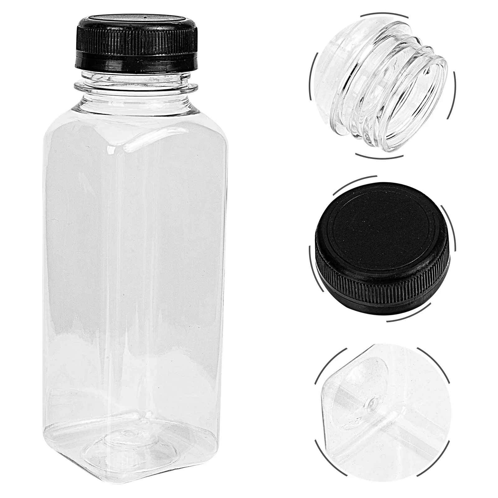 

Bottles Bottle Plastic Drink Beverage Empty Clear Containers Water Lids Party Mini Drinking Jugs Container Cap Smoothie Fridge