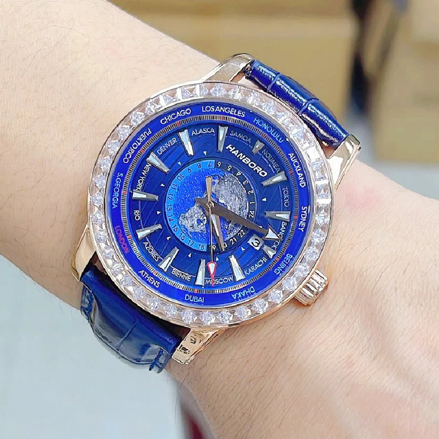 

HANBORO Watch for men elegant Mens Automatic Mechanical watch waterproof Luxury Men watches fashion MAN Wristwatch montre homme