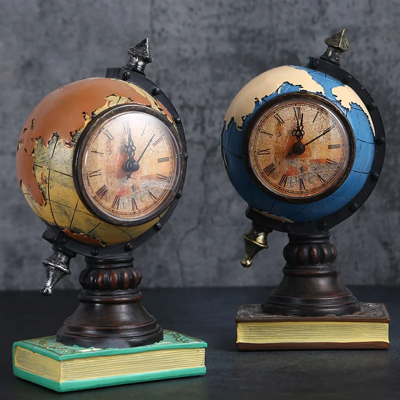 

Earth Clock American Resin Handicraft Ornaments, Desktop Furnishings in Living Room And Study, Shooting Props modern decor