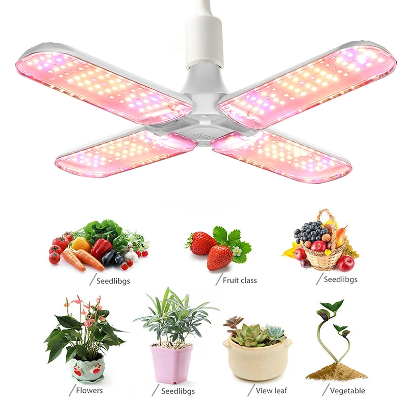 

Fan Style LED Grow Lamp Foldable Sunlike Full Spectrum Plant Growth Lamp Indoor Hydroponic Plants For Greenhouse Garden Indoor