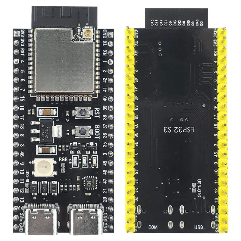 Фото Плата разработки ESP32-S3 с Bluetooth и модулем Wi-Fi 2.4G для Arduino IDF AI DIY, 8 МБ PSRAM, 16 МБ FLASH, 44-контактный CH343 Type-C ESP32 S3 №2