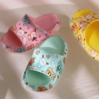 summer boy girl sandals home cartoon printing platform shoes indoor baby kids soft bathroom slides women children beach slippers