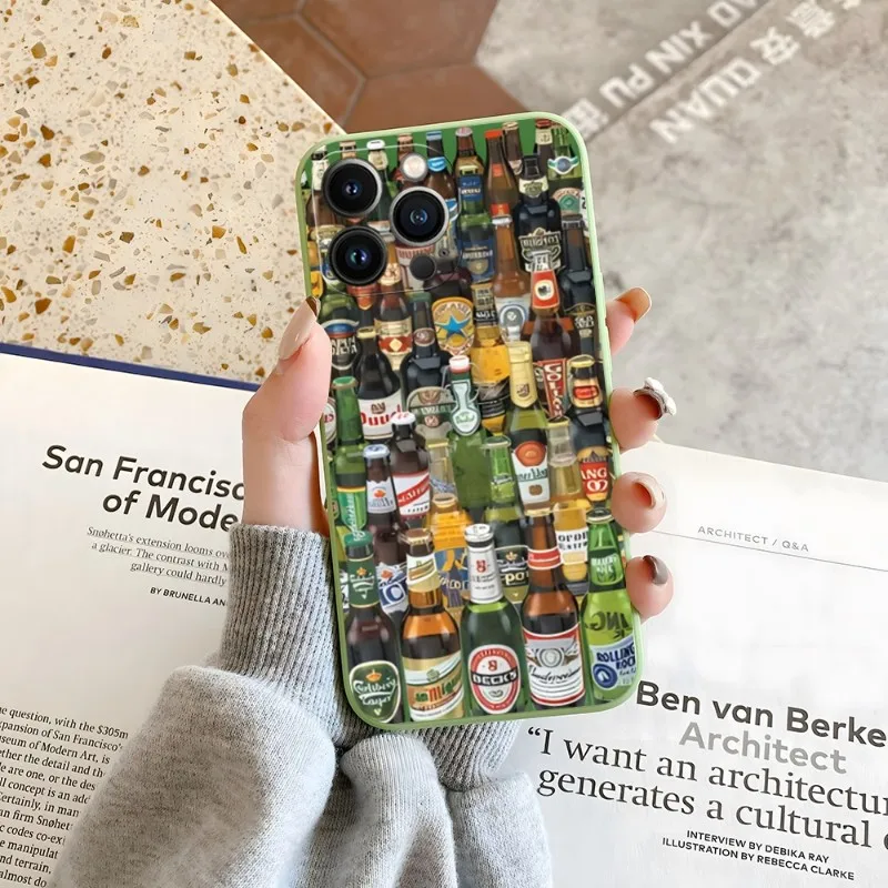 Чехол для телефона с изображением алкоголя пива IPhone 15 14 12 13 11 Pro Max Mini X XR XS 7 8 Plus