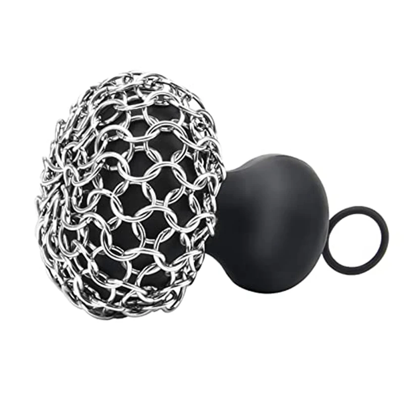 

Чугунный скруббер Chainmail, чугунный очиститель для сковородок, сковородок, сковородок