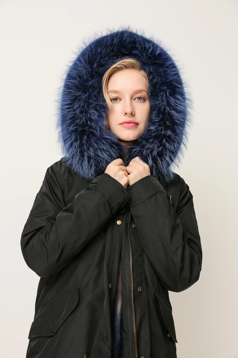 Ladies High Quality Fox Fur Lined Wterproof Parka Fashion Temperament All-match Outerwears Warm Leisure For Women Streetwear