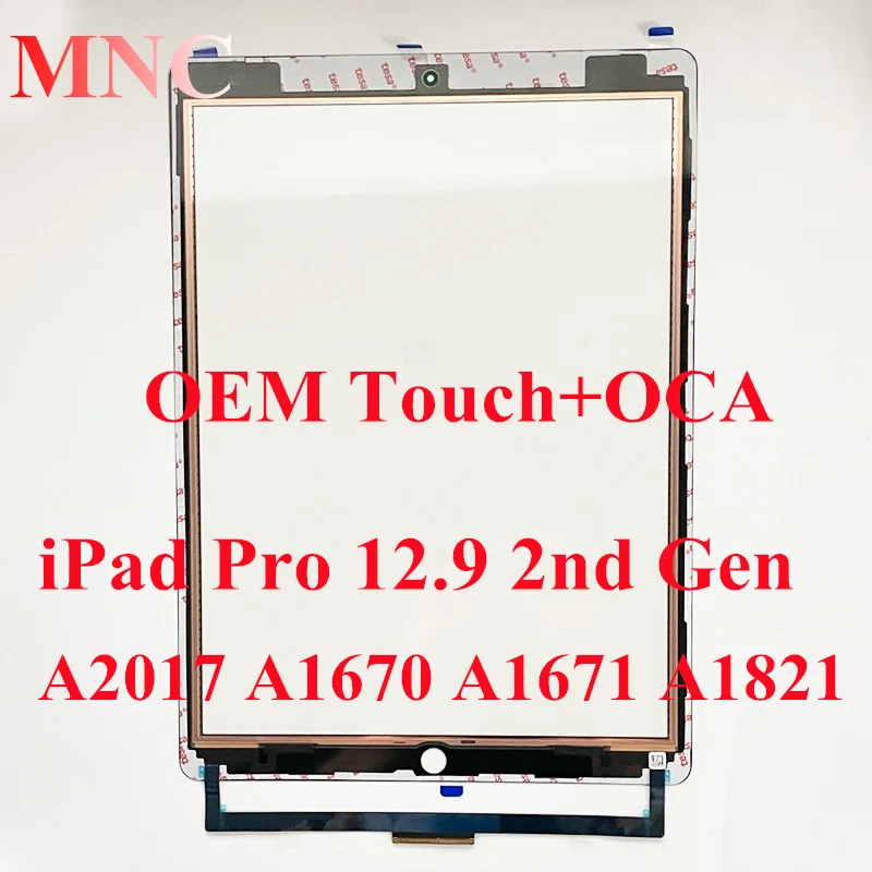 

OEM Quality Glass With Touch Digitizer OCA Tesa Tape For iPad Pro 12.9 2nd Gen 2017 A1670 A1671 A1821 LCD Display Repair
