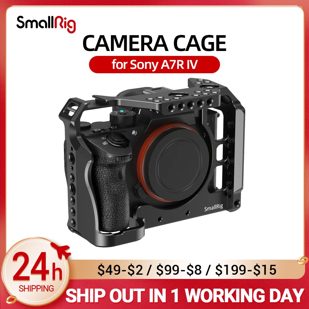 

SmallRig a7r4 A7R IV Camer Cage for Sony A7R Mark IV Camera W/ 1/4 3/8 Thread Hole fr Top handle Microphone Flash Light DIY 2416