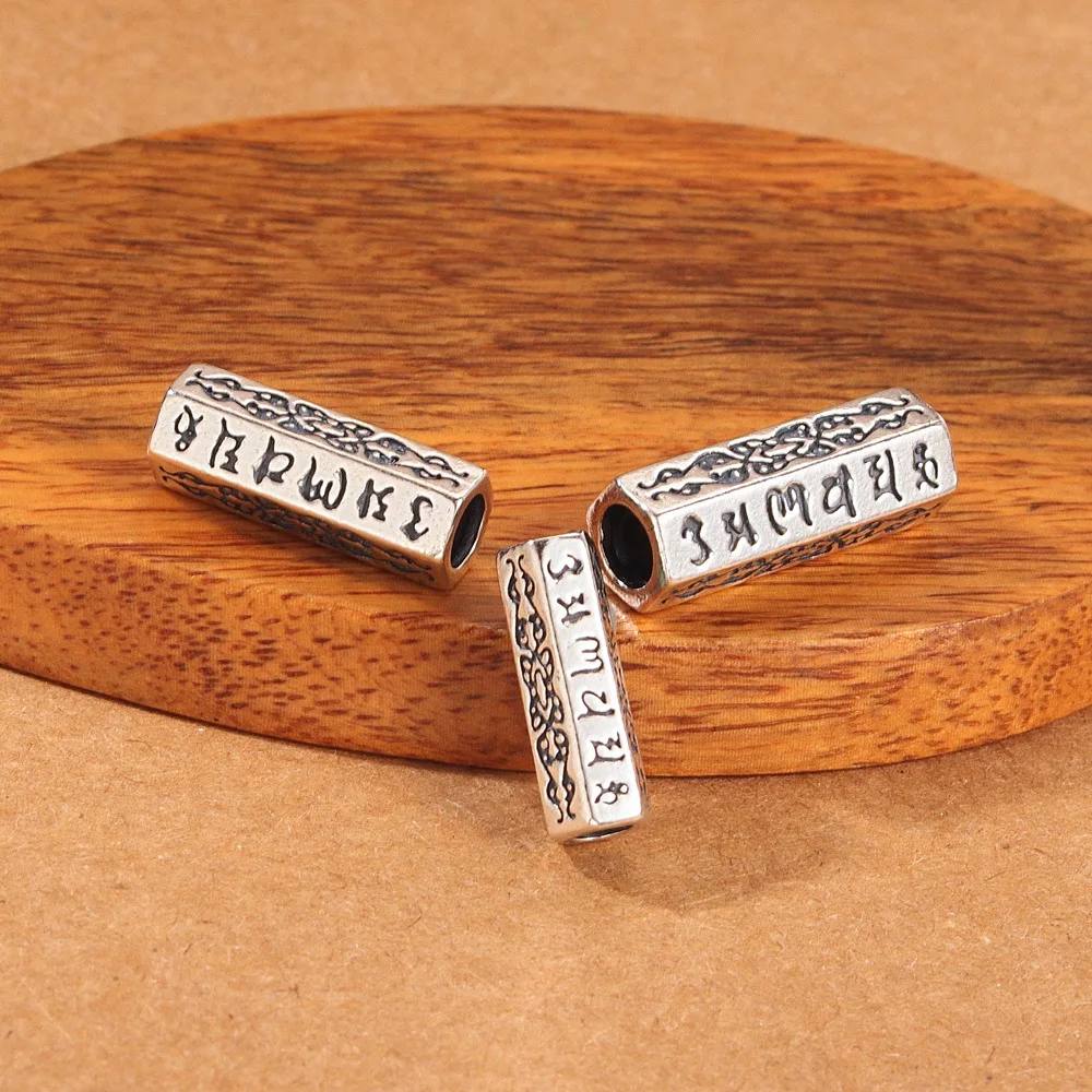 

Браслет из серебра S925 пробы «сделай сам», аксессуары для браслета, Подлинная серебряная трубка из шести символов, веревочный браслет на сан...