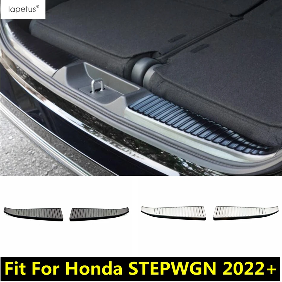 Купи 2 PCS Rear Trunk Bumper Door Sill Foot Plate Guard Protector Cover Trim For Honda STEPWGN 2022 2023 Stainless Steel Accessories за 1,920 рублей в магазине AliExpress