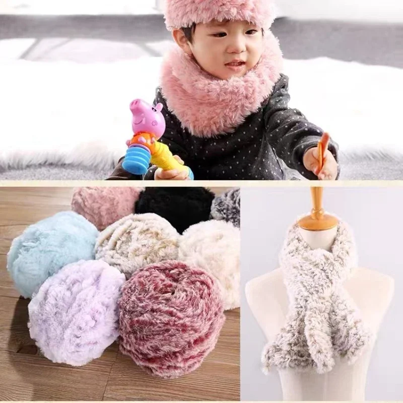 50 г/рулон искусственная норковая пряжа с длинными волосами мохеровая ручная