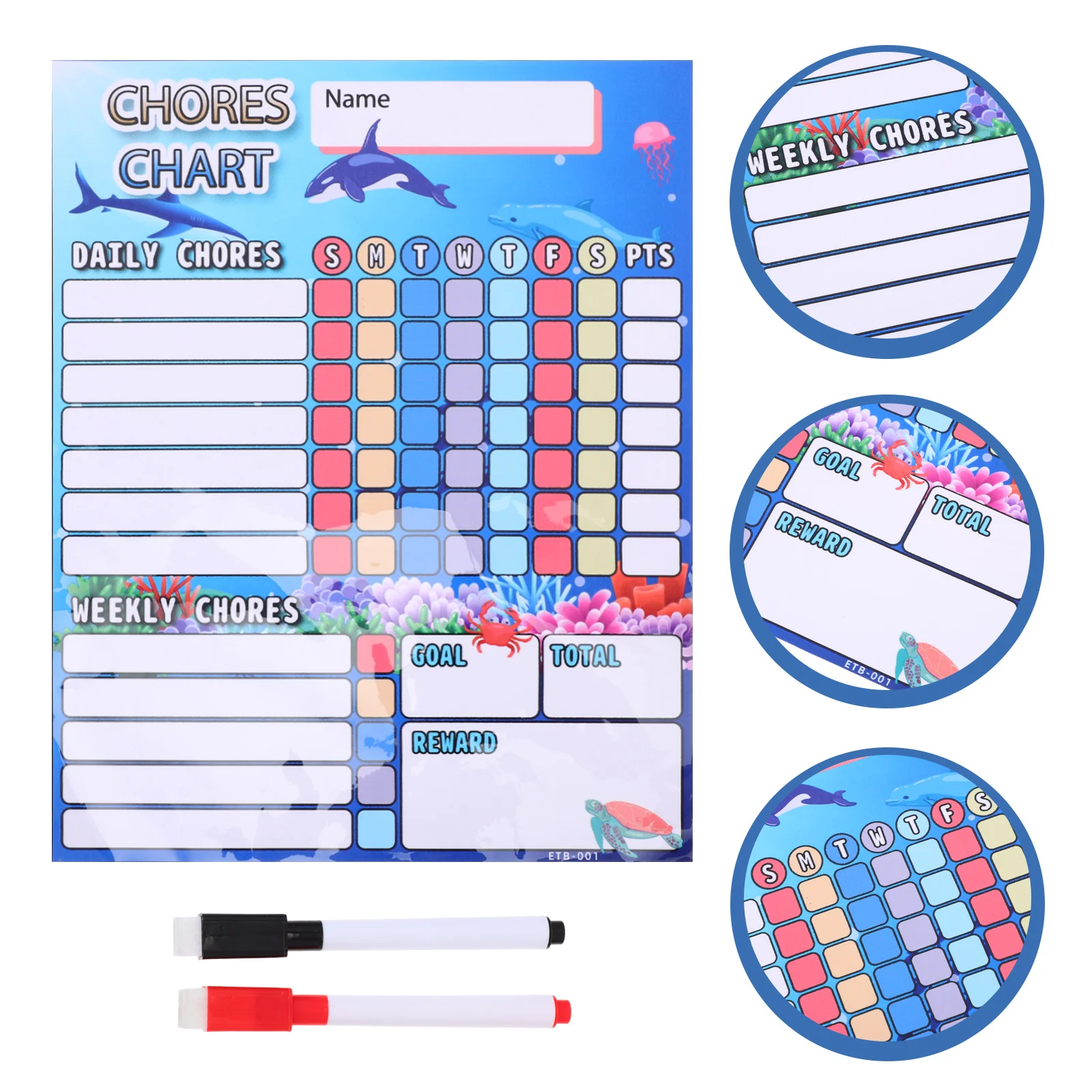 Chart Chore Magnetic Kids Reward Behaviorerase Dry Board Fridge Magnets Calendar Responsibility Charts Chores Household Supplies