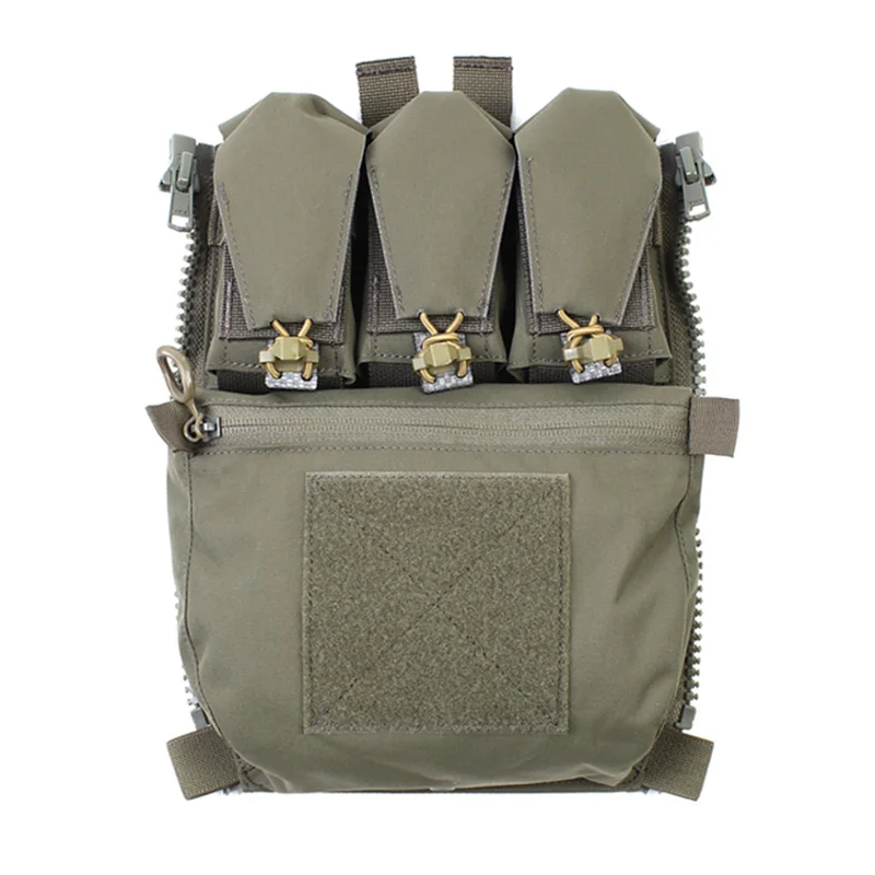 Silent Flap Tactics Triple Zipper Bag Assault V5 Triple Multi-purpose Support Backplane Bag