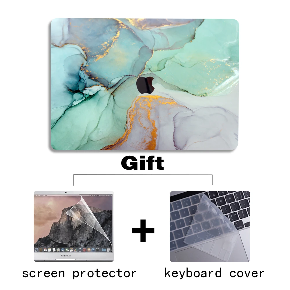 Мраморный матовый чехол для ноутбука Macbook Air 13 A2337 A2179 A2338 2020 M1 Chip Pro A2289 Mac book A1466